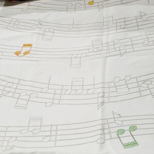 1990s Musical Notes! Set of two vintage Cuddledown Queen Pillowcases, 20…